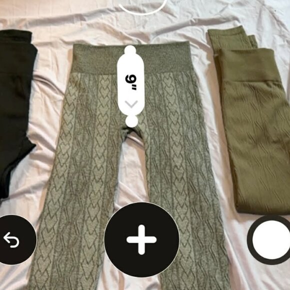 THREE pairs French Laundry brand Fleece-Lined Leggings (Blk, Brn, Gry) L/XL - Picture 10 of 13